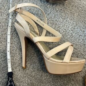 Nude strappy heels size 6